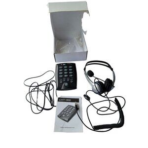 CHT-800 Telemarketing Headset  and Dialing Pad for Landlines